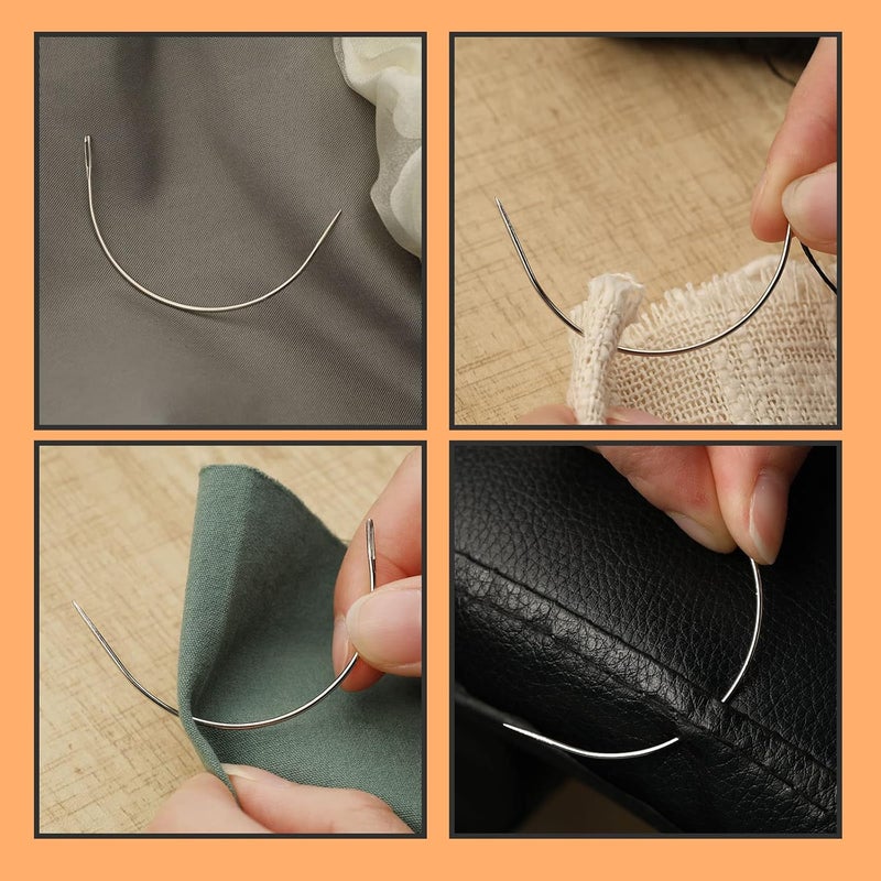 ZMAAGG 100 PCS Curved Needles, Sewing Needles, Leather and Weaving Needles for Carpet Leather Canvas Repairing, Blocking Knitting, Modelling and Crafts - Image 5